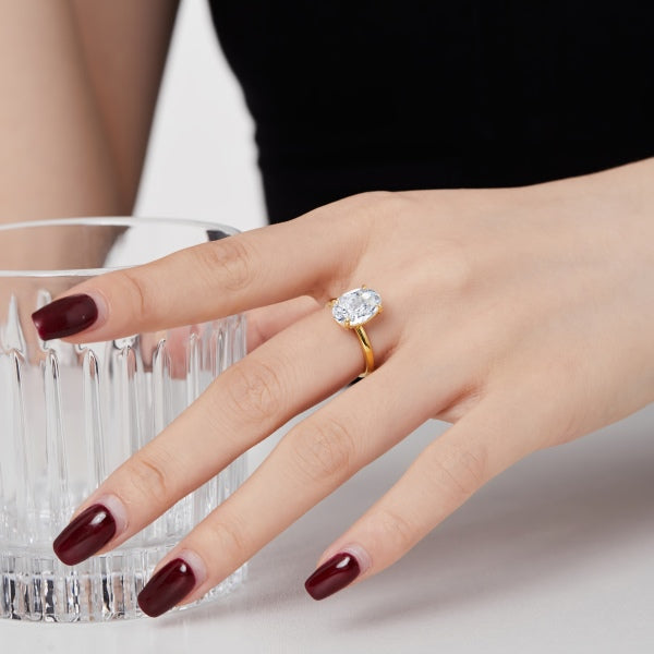 3.5 Carat White Crystal Cocktail Ring