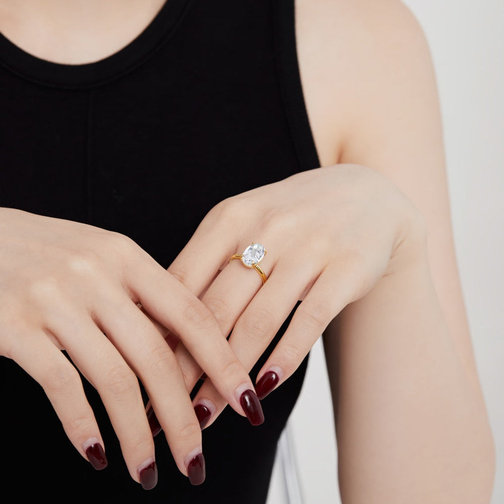 3.5 Carat White Crystal Cocktail Ring