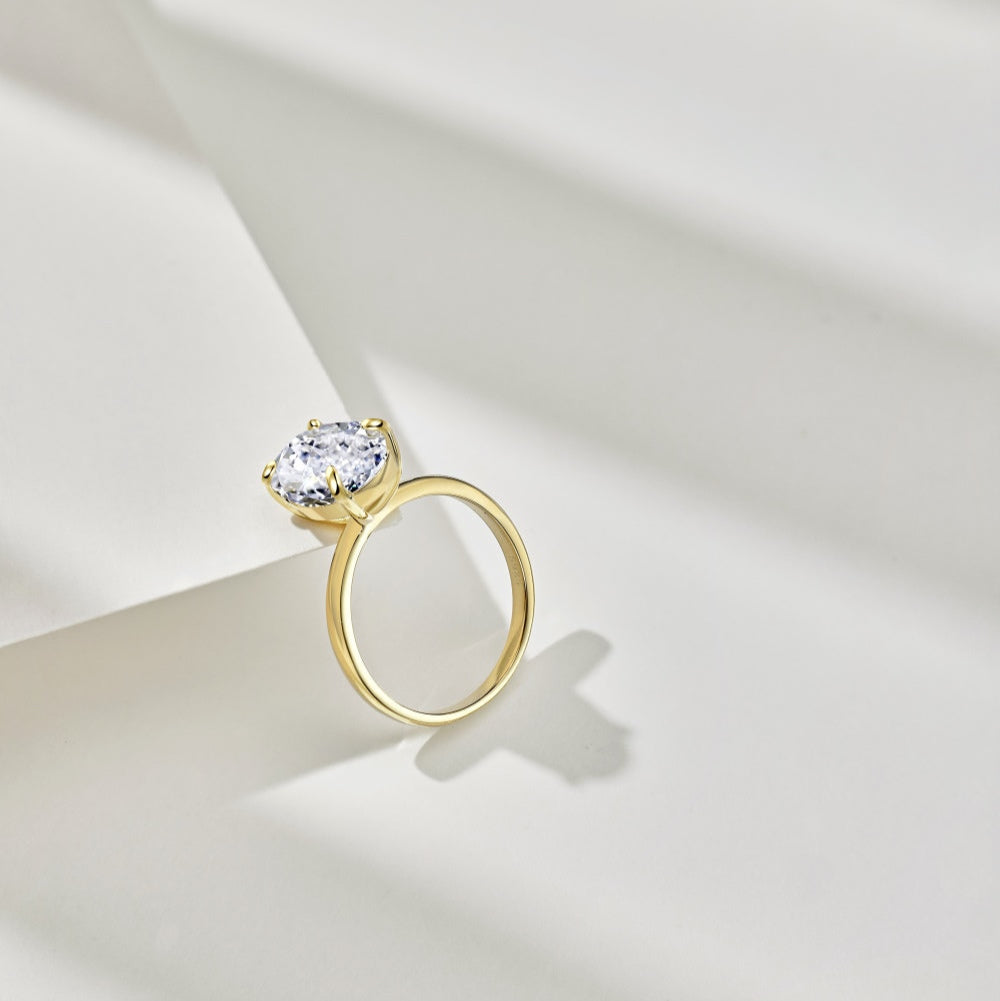 3.5 Carat White Crystal Cocktail Ring