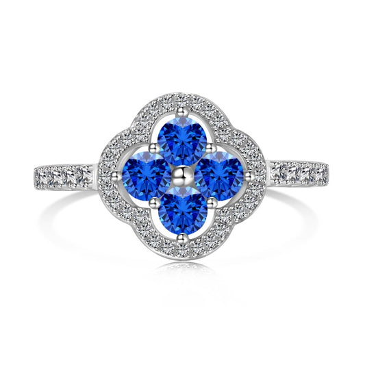 Royal Blue Clover Ring