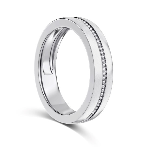 Wedding Band with Zircon