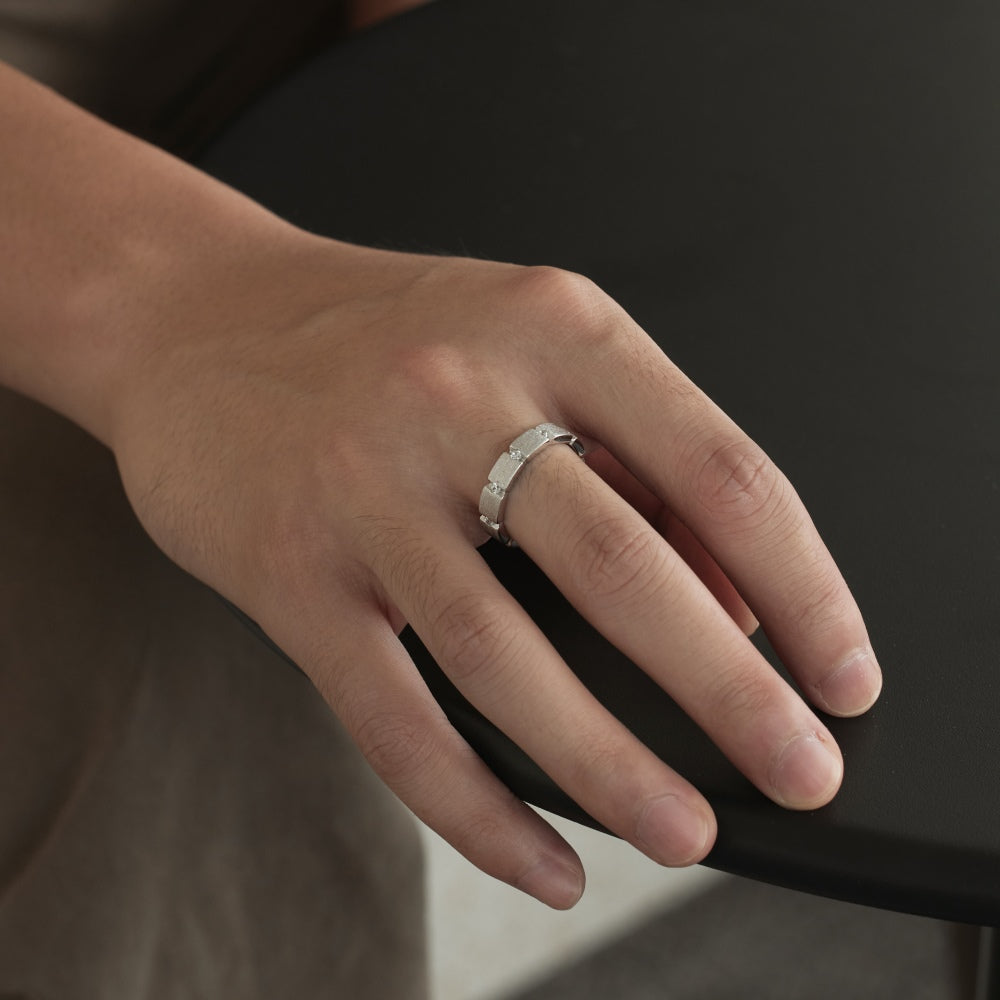 Ten Stone Wedding Band