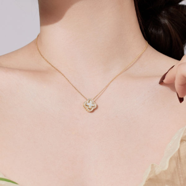 Four Ways Detachable Clover Pendant Necklace