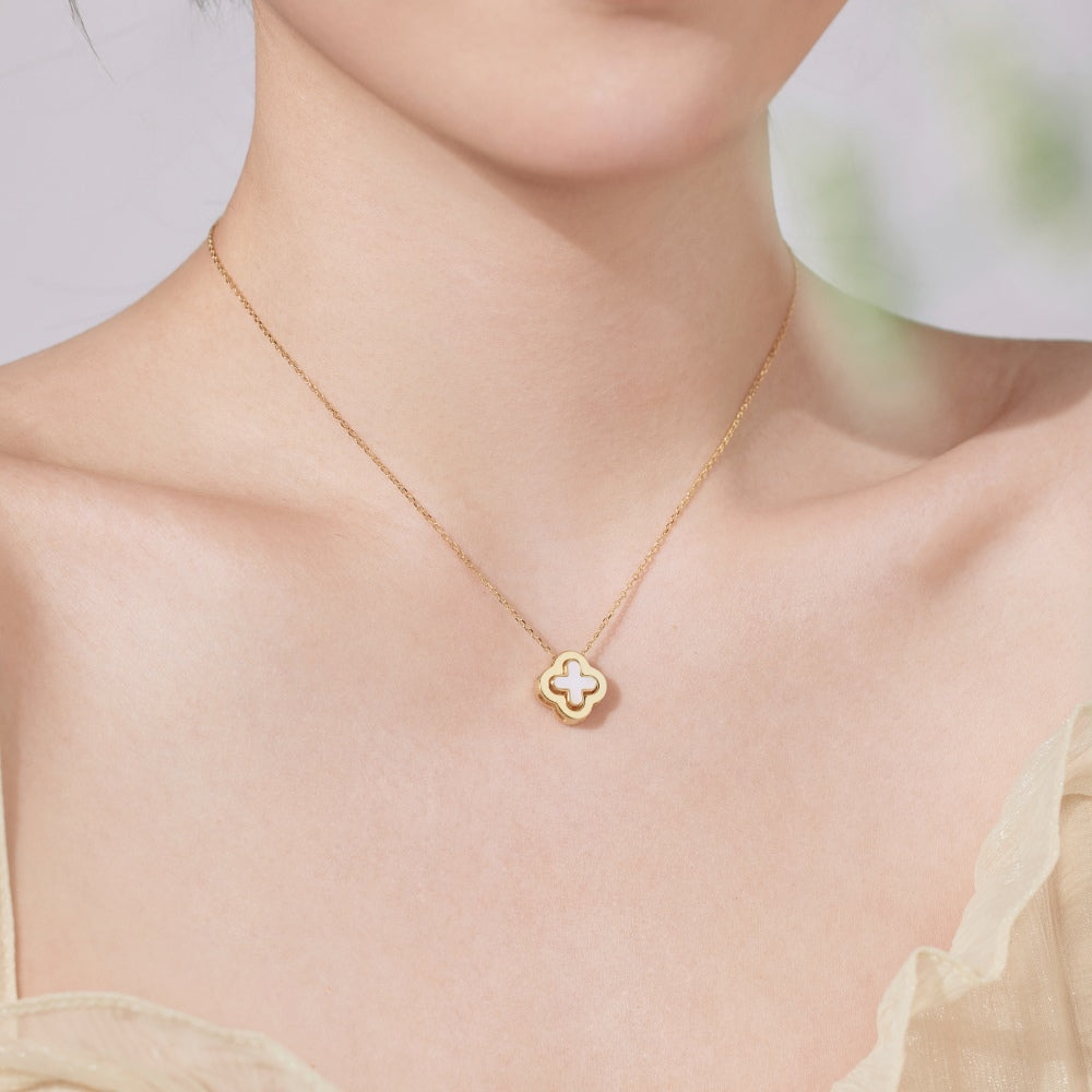 Four Ways Detachable Clover Pendant Necklace