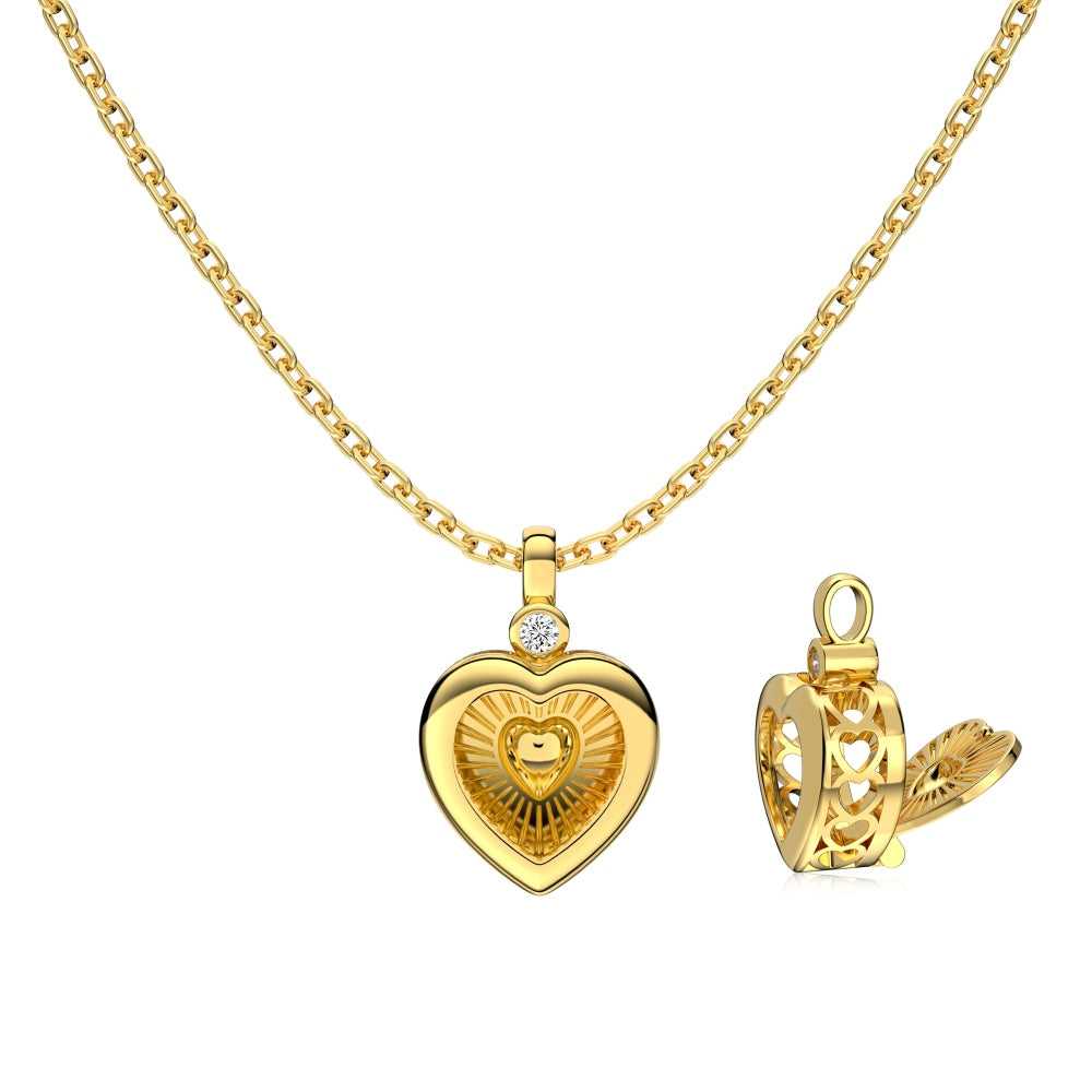 Heart Locket Pendant Necklace