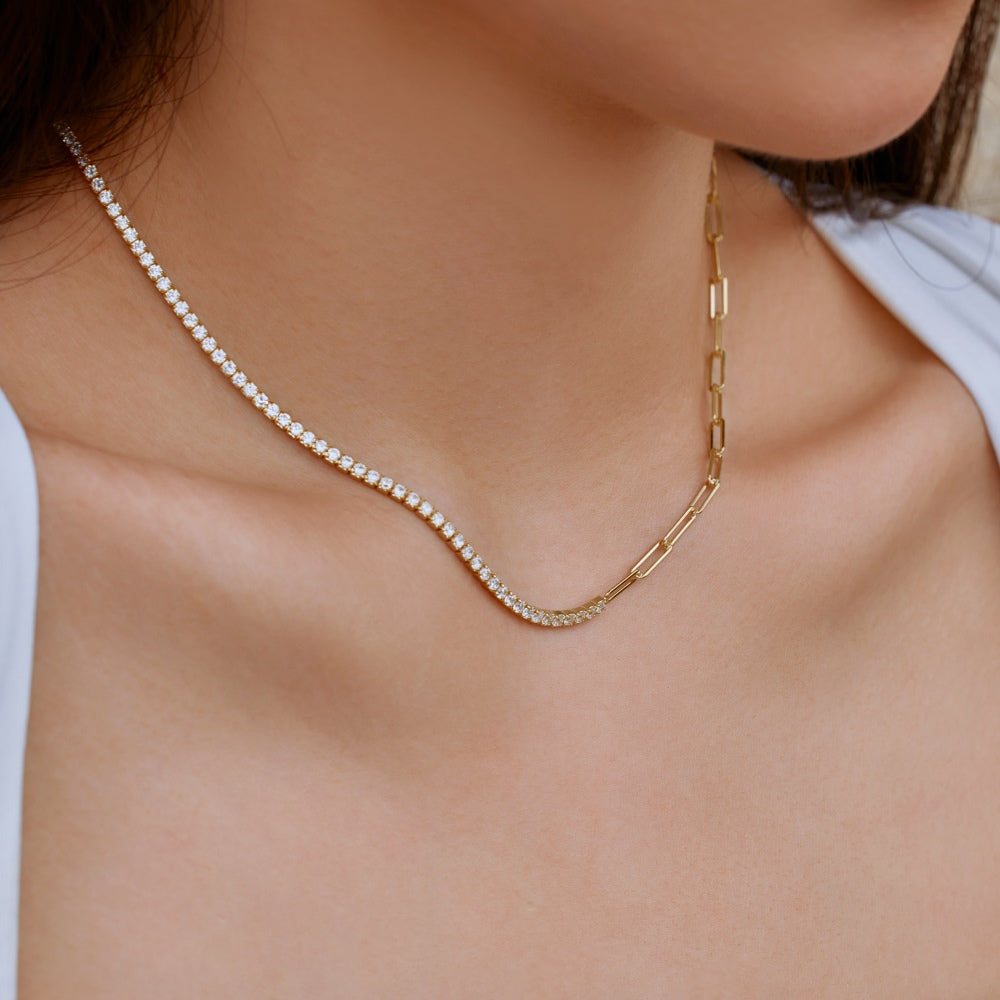 Paperclip Tennis Necklace