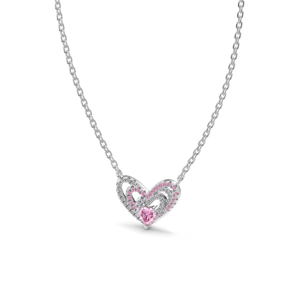 Three Open Heart Necklace