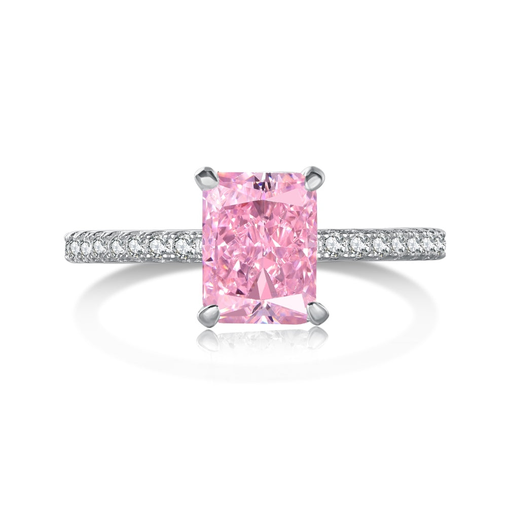 2 Carat Pink Gemstone Engagement Ring